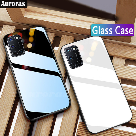 Auroras pour OPPO A72 coque arrière en verre trempé pour OPPO A52 coque A73 5G A15 A53S coque Fundas antichoc ► Photo 1/6