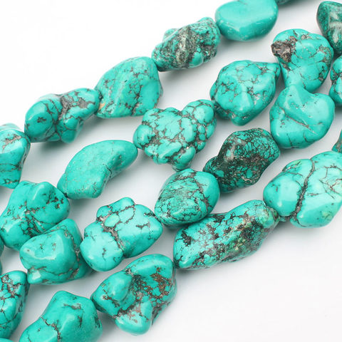 Perles irrégulières bleues et vertes, 5-30mm, 15 pouces, bijoux à bricoler soi-même fabrication, nous proposons un mélange, vente en gros pour tous les articles! ► Photo 1/5