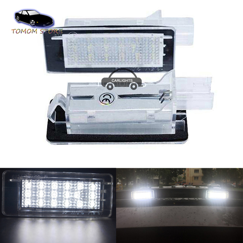 2x erreur gratuite LED plaque d'immatriculation arrière lampe pour Renault Clio Espace Fluence Laguna Latitude Grand Modus Zoe scénic voiture style ► Photo 1/6