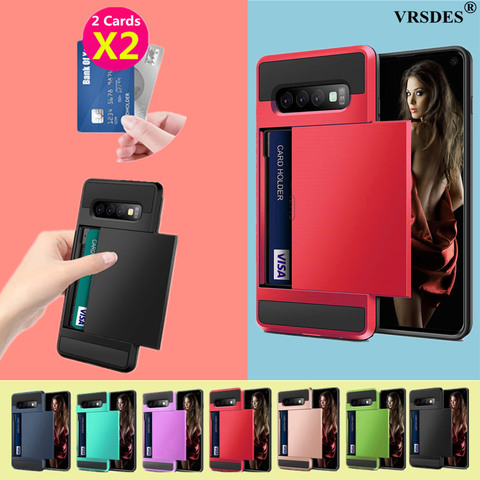 Porte-cartes à glissière étui pour Samsung Galaxy S21 S30 S20 FE Note 20 Ultra 10 9 8 S10 5G S9 S8 Plus S10E S21 + housse de protection Funda ► Photo 1/6
