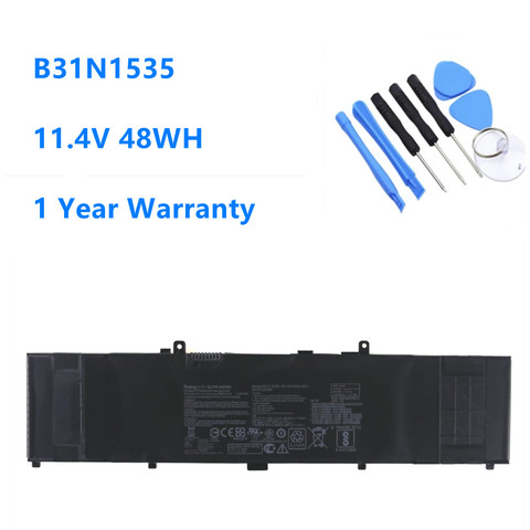 Batterie pour ASUS ZenBook 11.4V 48wh, UX310/UX310UA/UX410/UX410UA/U4000U/U400UQ/RX310U/B31N1535, pour ordinateur portable ► Photo 1/2