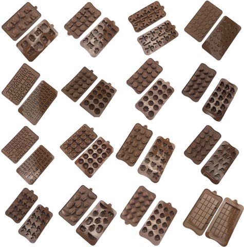Moule à chocolat en Silicone 28 formes, outils de cuisson, moule à gâteau antiadhésif 3D pour gelée et bonbons, bricolage ► Photo 1/6