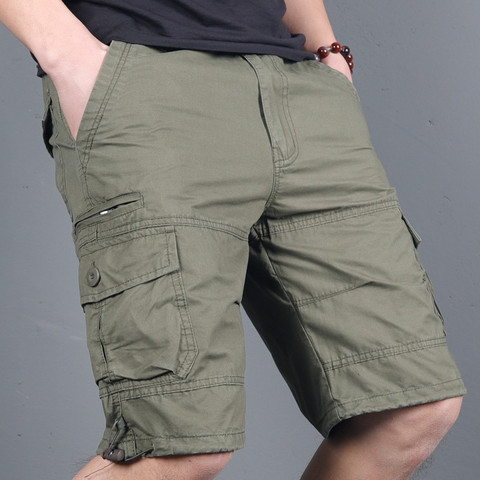 Shorts Cargo militaires pour hommes, pantalons courts de jogging tactiques de Camouflage de l'armée, amples en coton pour hommes, pantalons de travail 4XL, 2022 ► Photo 1/6