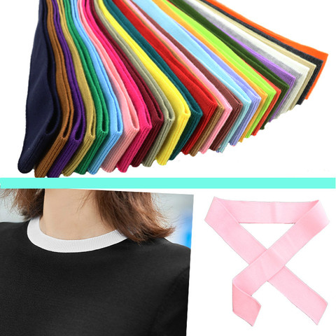 4*80CM haut Stretch tricoté côtes coton tissu T-shirt encolure élastique col poignets garniture pour vêtements accessoires tissu ► Photo 1/6