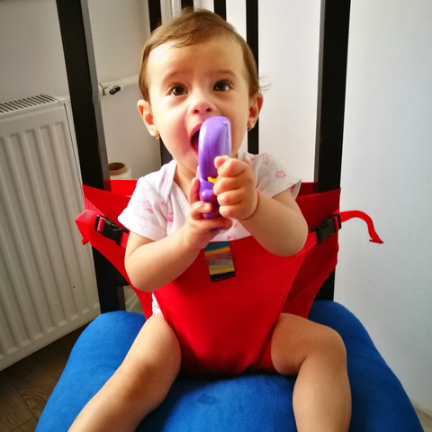 Chaise de salle à manger Portable pour bébé, ceinture de sécurité, siège Portable pour enfants, chaise haute d'alimentation, harnais ► Photo 1/6