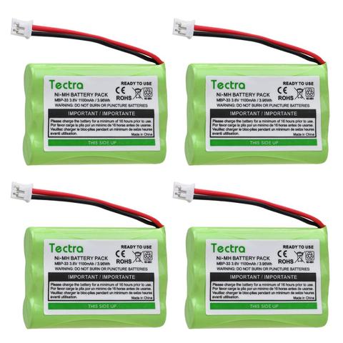 Lot de 4 batteries NIMH 1100mAh pour moniteur bébé Motorola, pour modèles MBP33 MBP33PU MBP36 MBP36PU MBP41, MBP41BU, MBP41PU, MBP43, MBP43BU ► Photo 1/6