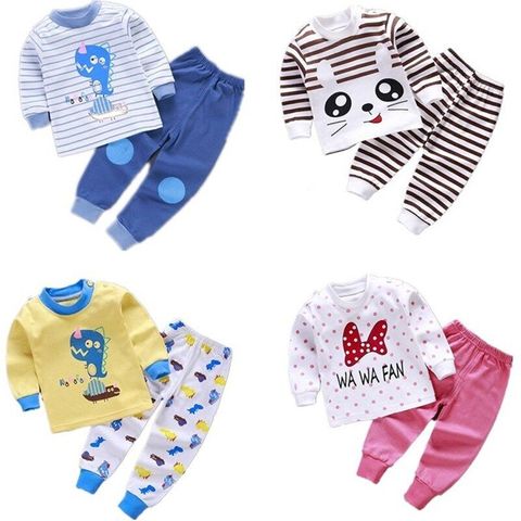 Enfants bébé garçons filles ensemble coton nouveau-né automne printemps automne vêtements dessin animé enfant en bas âge costumes pas cher trucs pour 0-4y bébé tenues ► Photo 1/6