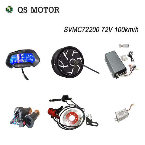 Kit de motorisation électrique de moto, moteur QS, 12 pouces, 260, 5000W, 45H, V4 avancé/course ► Photo 1/6