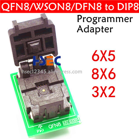 Adaptateur de programmeur Original QFN8 à DIP8, prise WSON8 DFN8 MLF8 à DIP8 pour 25xxx 6x5 3x2 8x6mm, pas = 1.27mm, livraison gratuite ► Photo 1/6