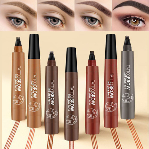 2022 MB 5 couleur 4 fourchettes crayon sourcils naturel mat liquide teinte maquillage durable étanche sourcil tatouage résistant aux taches cosmétique ► Photo 1/6