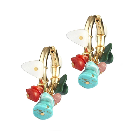 Boucles d'oreilles en pierre naturelle pour femmes, boucles d'oreilles délicates, Super brillantes, vente directe 2022 ► Photo 1/6