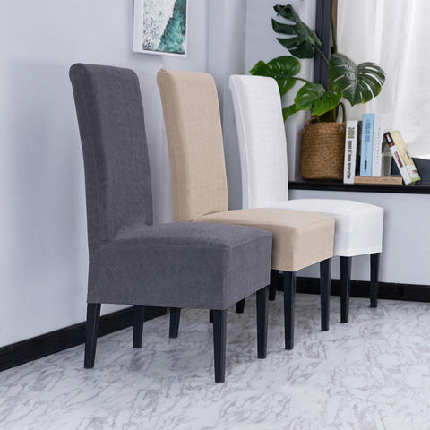 Couvre-chaises tricotés Super doux | Couvre-chaises élastiques en Spandex, pour salle à manger, couvre-chaises pour cuisine/Banquet, hôtel, nouvelle collection 2022 ► Photo 1/6