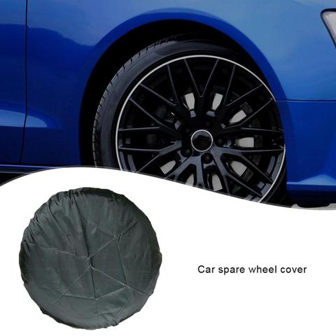 1PC boîtier de pneu noir housse de Protection de pneu étanche voiture léger pneu couverture de rechange uv-proof roue sacs de rangement de Protection ► Photo 1/6