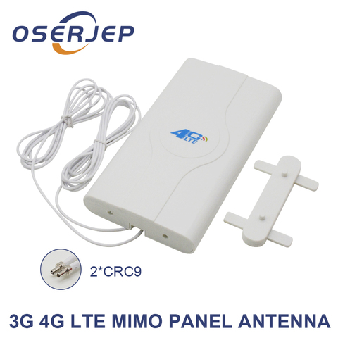 Antenne panneau Mimo 3g 4g Lte avec connecteur mâle CRC9/TS9/SMA, 2x MODEM FDD + câble de 2 mètres, pour E3372 E8372 B593 B310 ► Photo 1/6