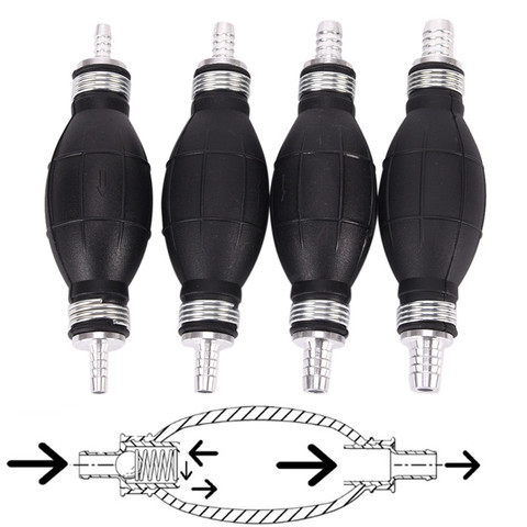 JETTING 4 styles ligne pompe amorce ampoule main apprêt gaz essence pompes caoutchouc et aluminium main pompe à carburant s'appliquent à tous les carburants ► Photo 1/6