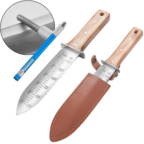 Couteau de jardin avec gaine, couteau à terre parfait pour creuser, conception de lame japonaise Extra tranchante ► Photo 1/6