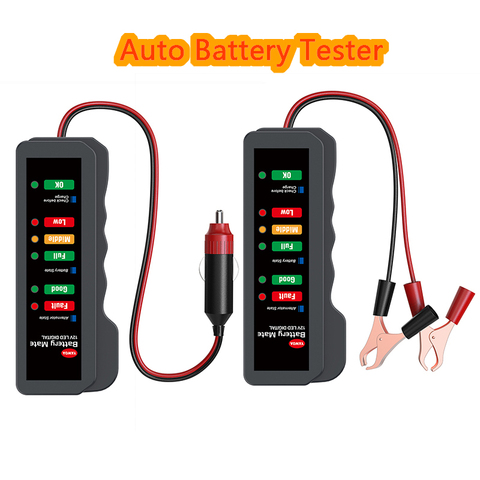 Mini 12V voiture batterie testeur numérique alternateur testeur 6LED lumières affichage voiture outil de Diagnostic Auto batterie testeur voiture Inspection ► Photo 1/6