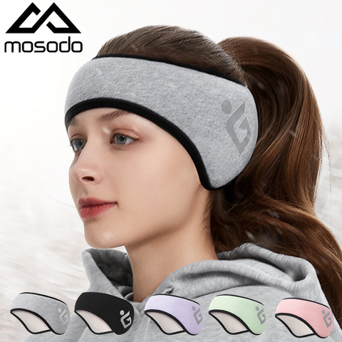 Mosodo – bandeau de Protection des oreilles pour hommes et femmes, en peluche, coupe-vent, chaud, sport, hiver ► Photo 1/6