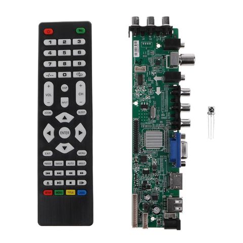 3663 V56 V59 universel LCD TV pilote carte Kit Support DVB-T2 carte TV avec télécommande ► Photo 1/1