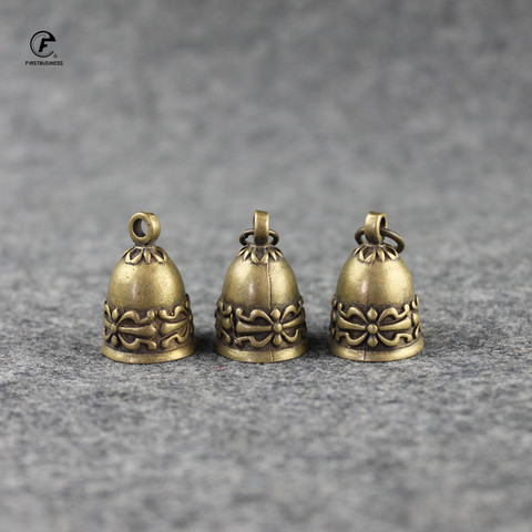 Cuivre décoratif motif cloche petits ornements bureau Feng Shui décorations rétro laiton porte-clés pendentifs décor à la maison pour vivre Ro ► Photo 1/6