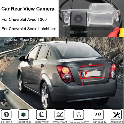 Yeshibation-caméra de stationnement voiture | Pour Chevrolet Aveo T300 / Sonic 2011 ~ 2016, caméra arrière CCD de haute qualité ► Photo 1/6