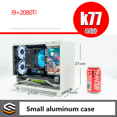 K77/i5 i9 / 2060 2080Ti tout en aluminium, petit châssis A4, ordinateur hôte de gaming ► Photo 1/4