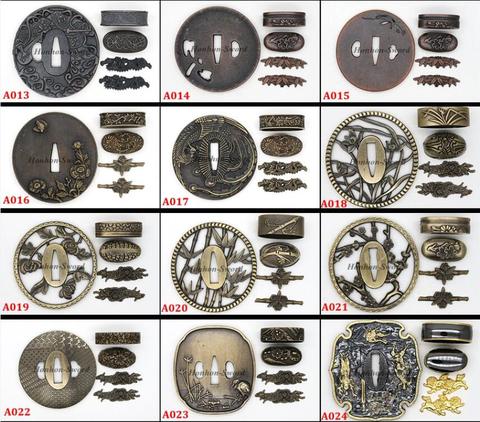 Un ensemble de garde en alliage Tsuba pour samouraï japonais épée Katana alliage accessoires de montage ► Photo 1/3