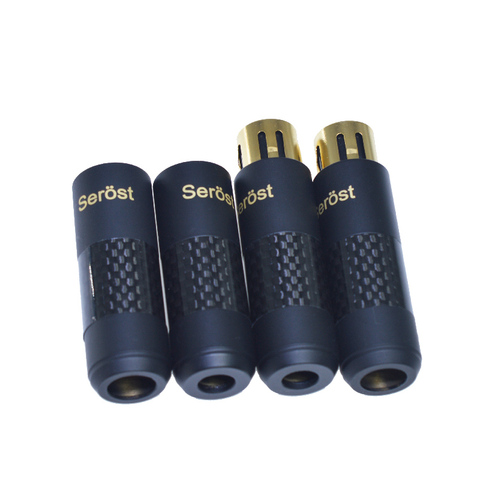 Serost – connecteur Audio XLR à 3 broches, en fibre de carbone, cuivre et plaqué or, mâle et femelle, fiche équilibrée pour hifi audio hifi, Bla-1 ► Photo 1/6