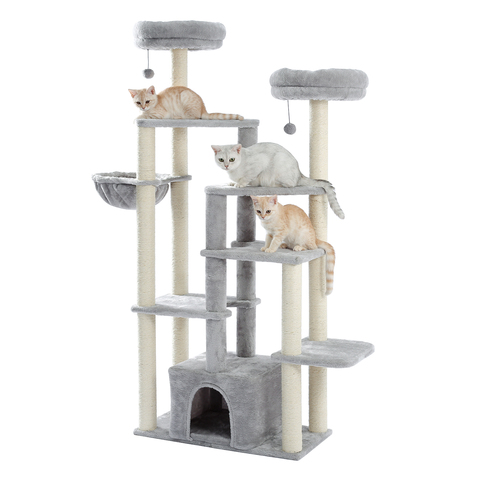 Tour d'arbre à chat, poste à gratter, meuble suspendu, meuble pour la maison, Center d'activités pour animaux de compagnie ► Photo 1/6