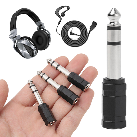 Adaptateur de connecteur d'écouteurs stéréo | 3.5mm Jack à 6.35mm, convertisseur de tête Audio 6.3mm, adaptateur pour Microphone et écouteurs ► Photo 1/6