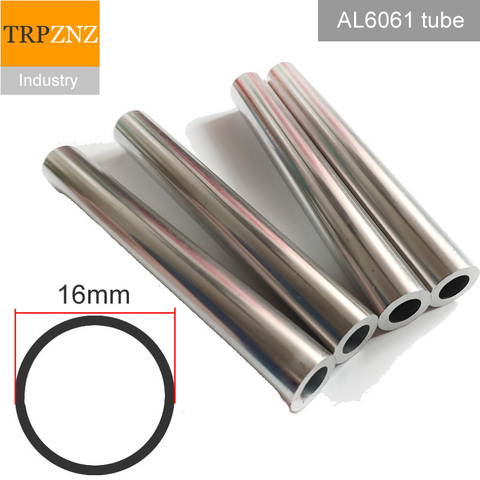 Tuyau creux en aluminium, tube en alliage d'aluminium, diamètre extérieur 16mm, diamètre intérieur 14m 13mm 9mm, OD16mm 6061 ► Photo 1/6