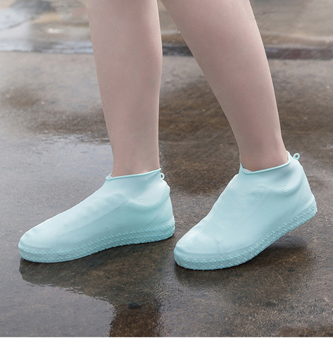 Housse de chaussure universelle pour femmes, bottes de pluie épaisses en Silicone, manteau imperméable Transparent et antidérapant ► Photo 1/6