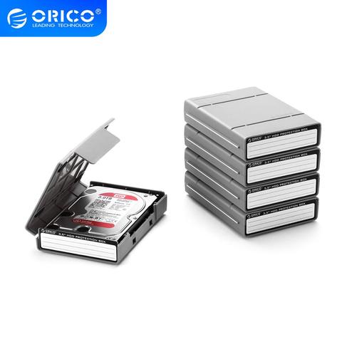 ORICO 5 baie 3.5 pouces boîtier de protection/étui de rangement pour disque dur (HDD) ou SDD avec fonction étanche-5 pièces/lot ► Photo 1/6