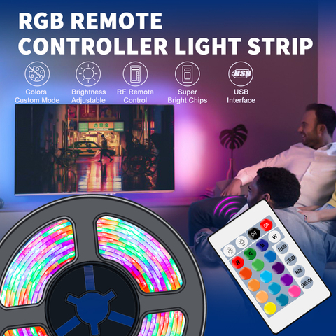 Led bande lumière 5V RGB Flexible ruban lampe 0.5/1/2/3/4/5M RGBW lumière bande USB étanche TV écran de bureau arrière lumière LED bande ► Photo 1/6