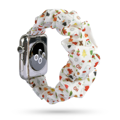 Bracelet élastique Scrunchie pour bracelet de montre Apple 38mm/40mm/42mm/44mm série iwatch 6/5/4/SE/3/2/1 bracelet accessoires de ceinture de poignet ► Photo 1/6