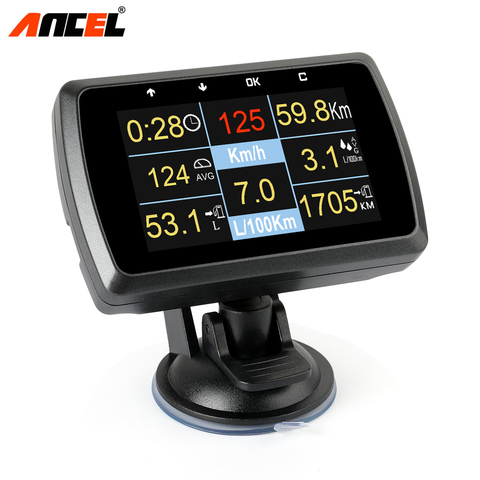 Ancel A501 HUD Head Up Display OBD2 Sur-ordinateur de bord pour la voiture La Consommation de Carburant compteur de température Compteur De Vitesse OBD2 HUD Affichage ► Photo 1/6