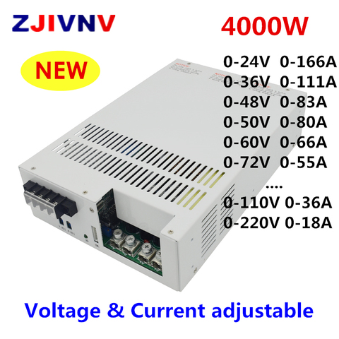 Alimentation électrique 4000W 24/36/48/60/72/80/90/110/220v, courant de sortie et tension réglables, commutation AC-DC, voiture de test en laboratoire 3D ► Photo 1/6