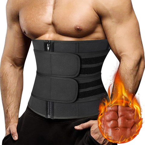 Hommes taille formateur Corsets Fitness tondeuse ceinture minceur corps Shaper pour perte de poids Sauna sueur ceinture entraînement gros brûleur Fajas ► Photo 1/6