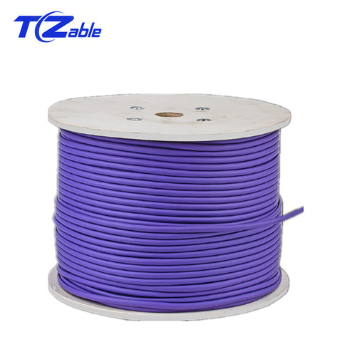 Câble de raccordement Ethernet torsadé Cat6 RJ 45 violet, 100m 80m, paire torsadée, pour commutateur réseau d'ordinateur ► Photo 1/5