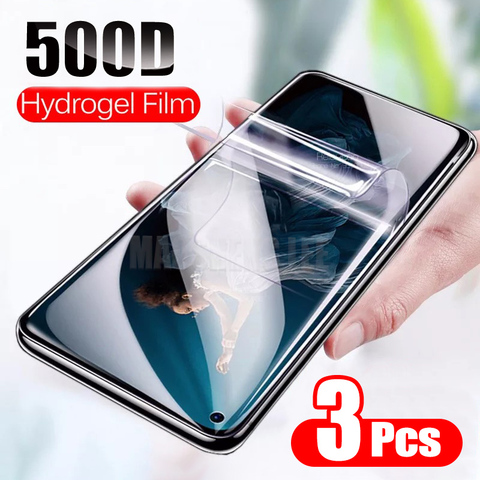3 pièces Film protecteur d'écran Hydrogel pour Huawei Honor View 30 20 Pro 20S Film de protection pour Huawei Honor 8X 9X Pro pas verre ► Photo 1/6