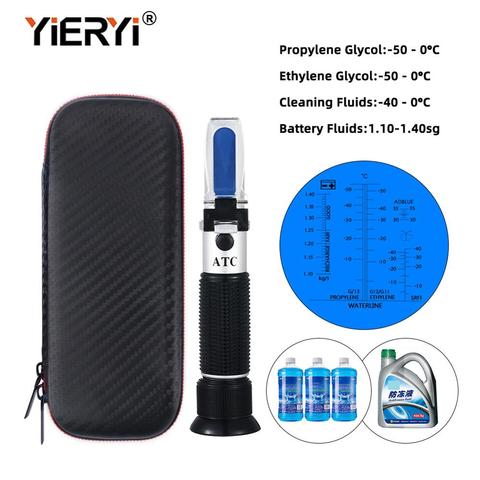 Yieryi nouveau réfractomètre de voiture 4 en 1 à main optique AdBlue urée/batterie/antigel/nettoyant liquide avec sac noir ► Photo 1/6