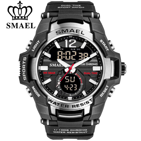 SMAEL 2022 hommes montres mode Sport Super Cool Quartz LED montre numérique 50M étanche montre-bracelet hommes horloge Relogio Masculino ► Photo 1/6