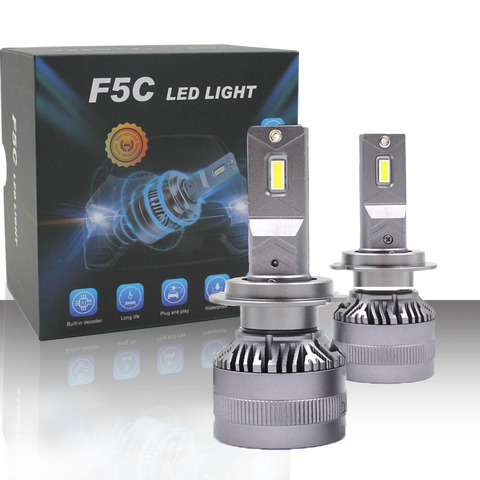 F5C H7 LED Phares Ampoule 120W 12000LM H11 9005 9006 AMPOULE LED LED H7 kit PHARE antibrouillard H4 H7 H8 H16 VOITURE Lampe À LED ► Photo 1/6