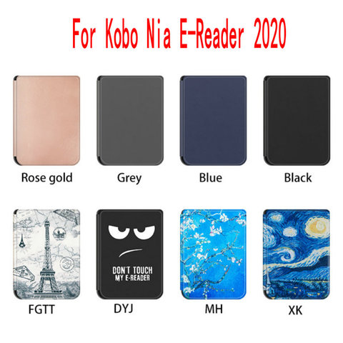 Aimant mince réveil/sommeil étui pour Kobo Nia Ereader 2022 PU Ebook couverture intelligente Ereader peau coquille lumière sommeil automatique Funda Capa ► Photo 1/6