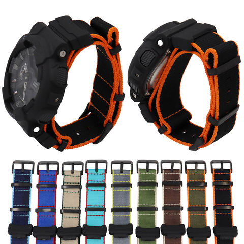 Bracelet en toile de Nylon pour Casio g-shock GA-110/100/120/150/200/400 GD-100/110/120 DW-5600 GW-6900 Bracelet ► Photo 1/6
