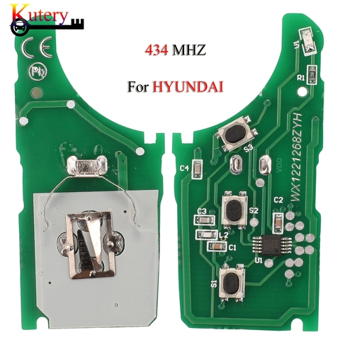 Kutery – Circuit imprimé pour clé télécommande à 3 boutons, 433Mhz, pour Hyundai Elantra Tucson I20 I30 IX35 ► Photo 1/1