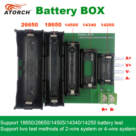 Boîte de rangement ABS pour test de batterie DL24P, Terminal à 4 et 2 fils 18650 26650 14505 14340 1425 ► Photo 1/6