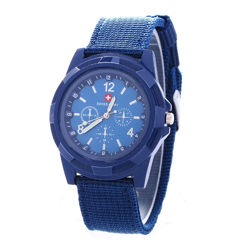 Montre de sport à Quartz pour hommes, décontractée, de marque suisse, avec bracelet en Nylon, de haute qualité ► Photo 1/6