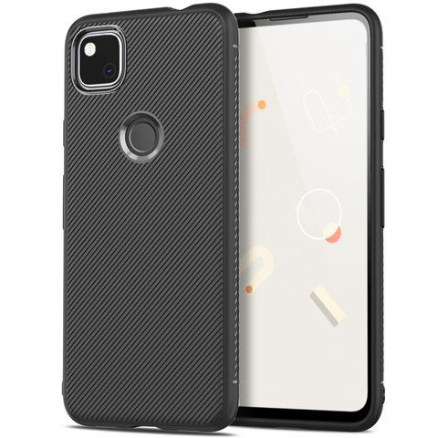 Étui en sergé torsadé GKK pour Google Pixel 4a housse en Silicone souple givré mat ► Photo 1/6