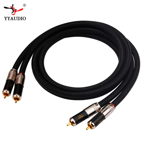 YYAUDIO – câble Audio haut de gamme 2 RCA mâle vers mâle, câble multimédia DVD de qualité supérieure Occ double RCA vers double RCA 1m 2m ► Photo 1/6